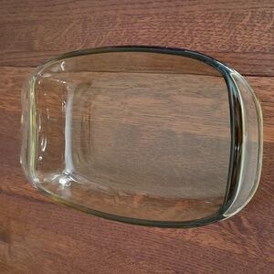 Vtg Forte Crisa Mexico Honey Amber Glass Ovenware Casserole Dish b540